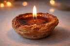 Vela artesanal em forma de Pastel de Nata