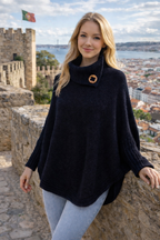 Poncho de Lã Artesanal Português