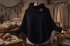 Poncho de Lã Artesanal Português