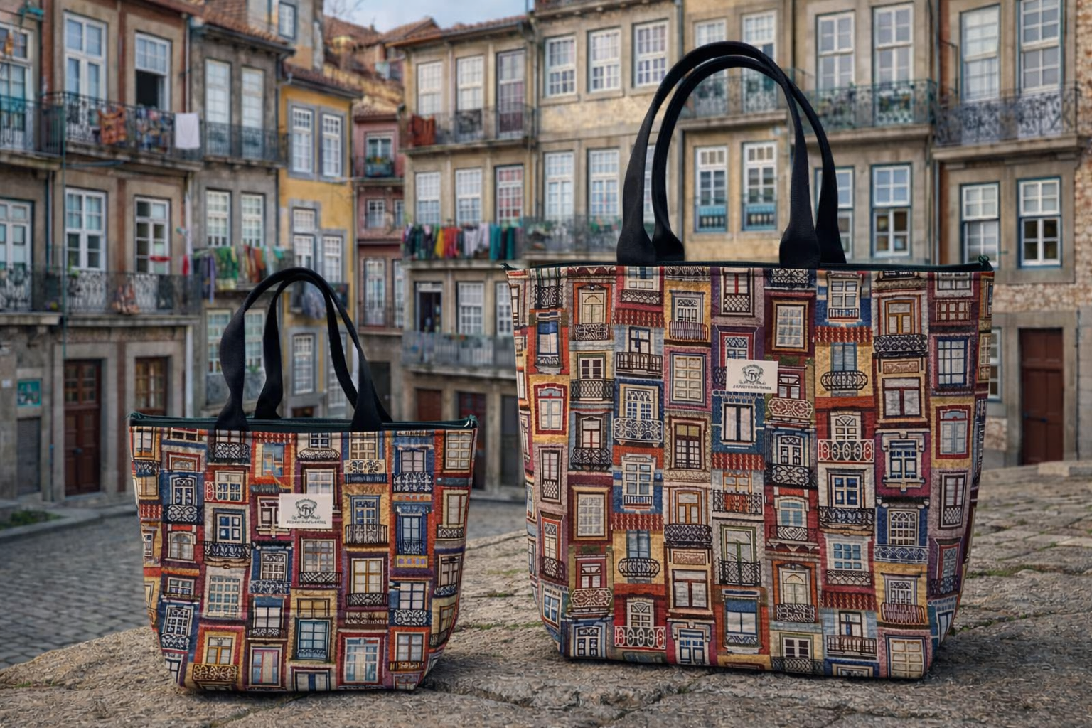 Tote bag windows in Portugal