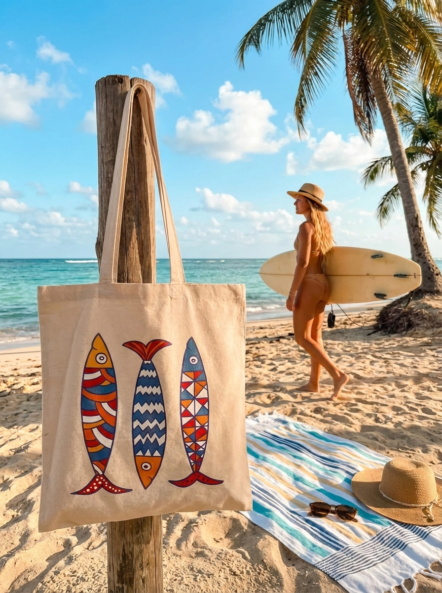 Tote Bag with sardines from Portugal