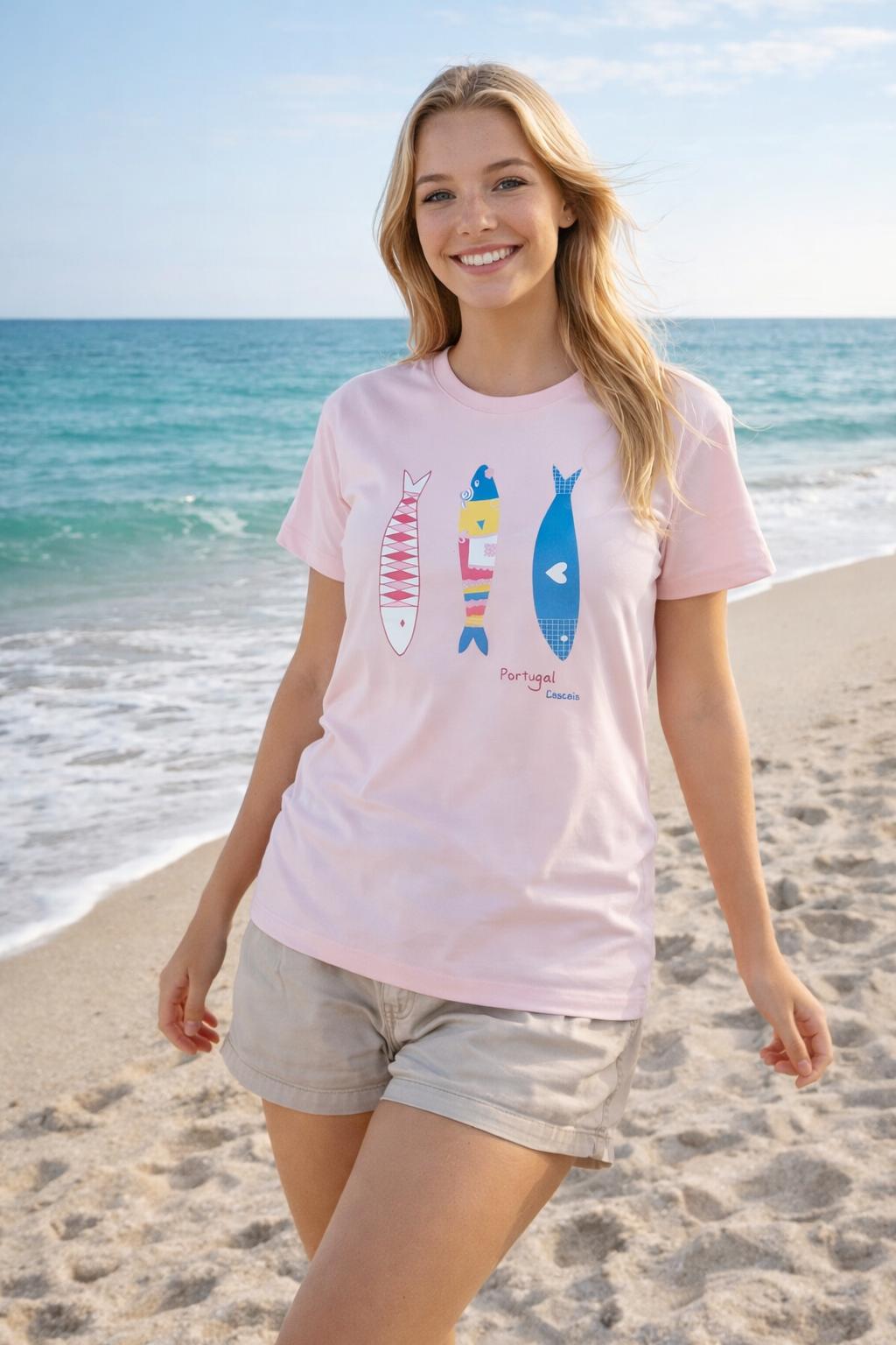 Stylish Sardine T-shirt: 100% cotton