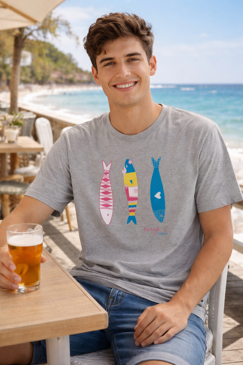 Stylish Sardine T-shirt: 100% cotton