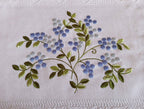100% Cotton hand or dish towel with raised floral embroidery - 50 x 70 cm - Made in Portugal