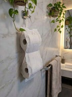 Suporte para papel higiénico bordado à mão