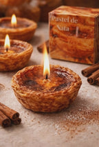 Vela artesanal em forma de Pastel de Nata
